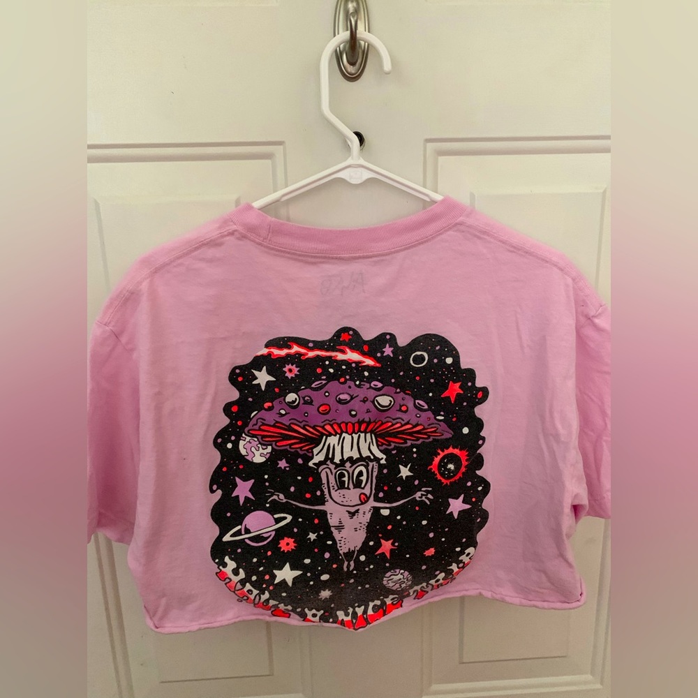 ALAB Vintage Happy Mushroom Crop T-shirt - Women's Large